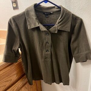Banana Republic Women’s Dark Green Polo Shirt
